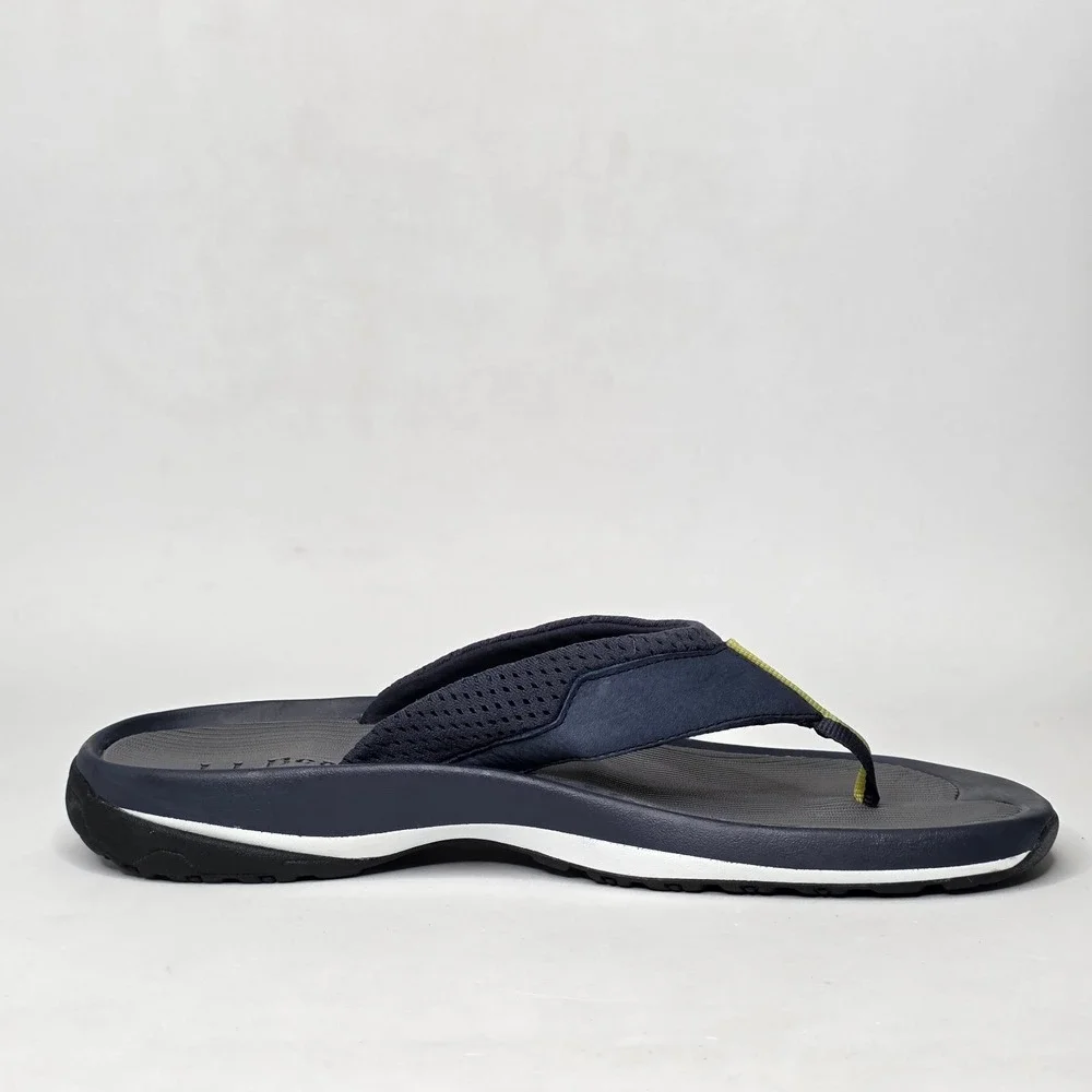 LL Bean Vertigrip Sandals Men's Size 12 Flip Flops Navy Blue Sport Slip On Thong